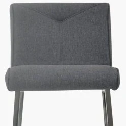 Senosa Grey Fabric Chrome Leg Breakfast Stool -Furniture Specialty Store monaco charcoal 5
