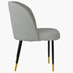 Montadale Cream Boucle Dining Chair With Black / Gold Legs -Furniture Specialty Store montadale cream boucle gold tip 3