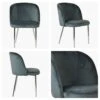 Montadale Dark Grey Velvet Modern Dining Chair With Chrome Legs 2 Montadale Dark Grey Velvet Modern Dining Chair With Chrome Legs -Furniture Specialty Store montadale dark grey velvet chrome 4
