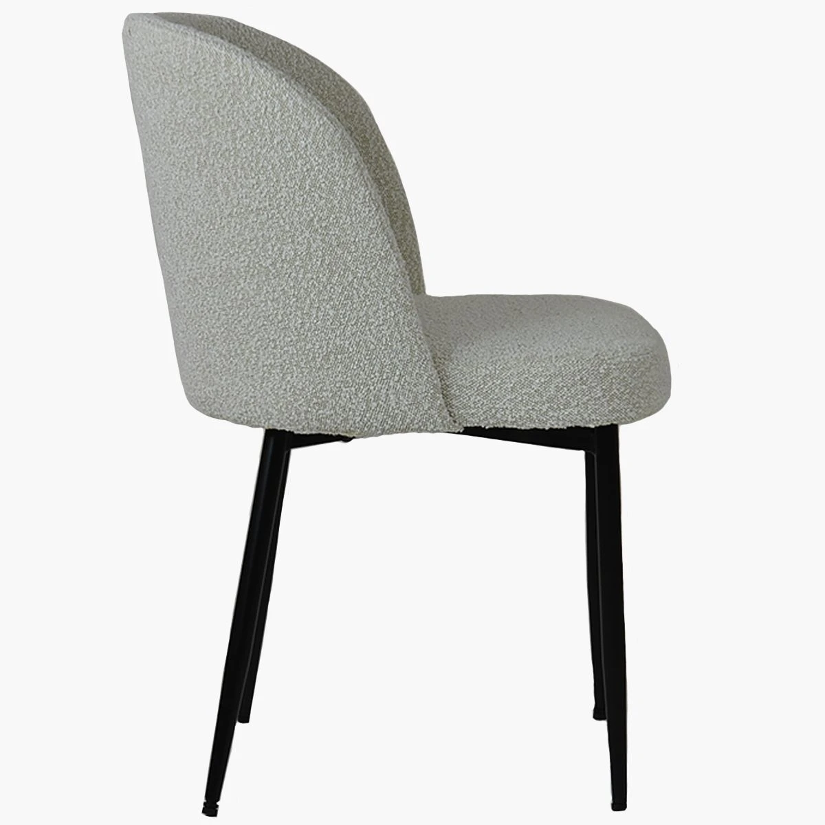 Montadale Cream Boucle Dining Chair With Black Legs 6 Montadale Cream Boucle Dining Chair With Black Legs - Image 4