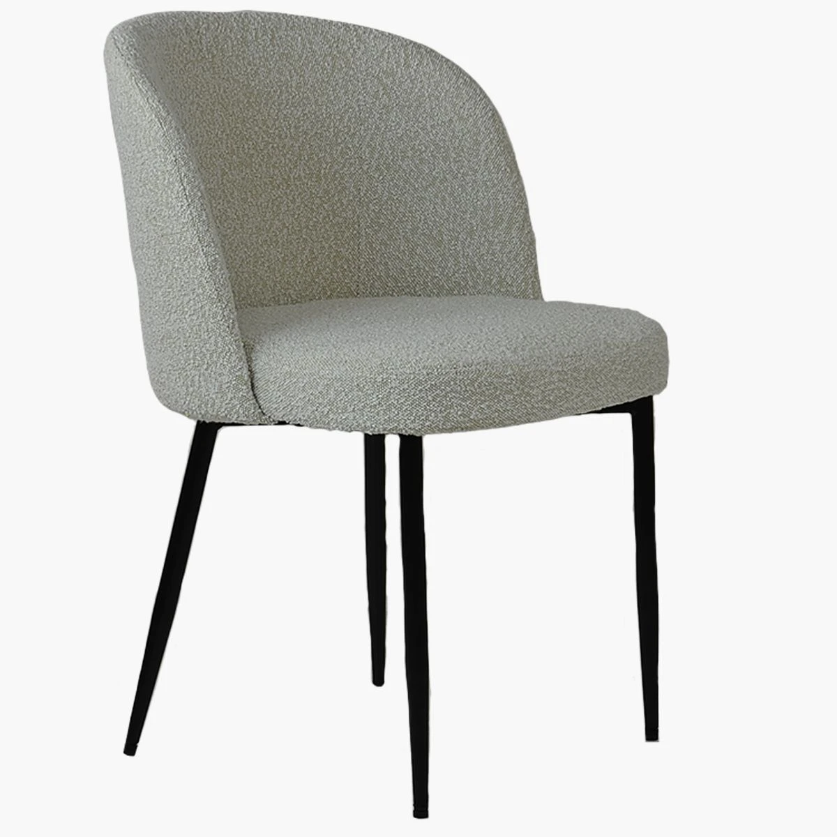 Montadale Cream Boucle Dining Chair With Black Legs 5 Montadale Cream Boucle Dining Chair With Black Legs - Image 3