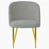 Montadale Cream Boucle Dining Chair Gold Legs -Furniture Specialty Store montdale cream boucle gold 1