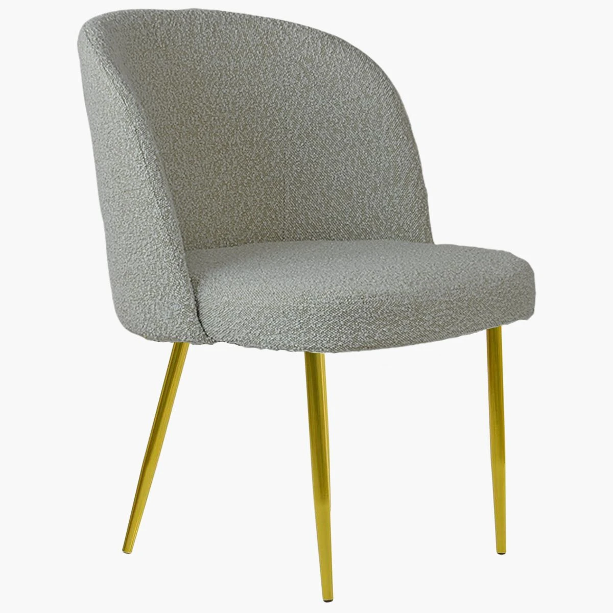 Montadale Cream Boucle Dining Chair Gold Legs 4 Montadale Cream Boucle Dining Chair Gold Legs - Image 2