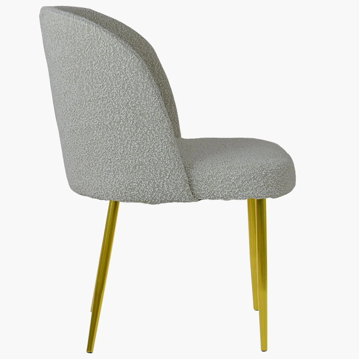 Montadale Cream Boucle Dining Chair Gold Legs 5 Montadale Cream Boucle Dining Chair Gold Legs - Image 3