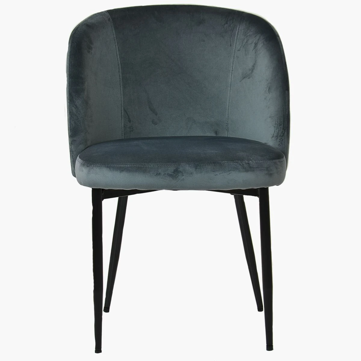 Montadale Dark Grey Velvet Dining Chair With Black Legs 4 Montadale Dark Grey Velvet Dining Chair With Black Legs - Image 2