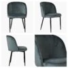 Montadale Dark Grey Velvet Dining Chair With Black Legs -Furniture Specialty Store montdale dark grey velvet 5