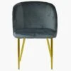 Montadale Dark Grey Velvet Dining Chair With Gold Legs -Furniture Specialty Store montdale dark grey velvet gold 1