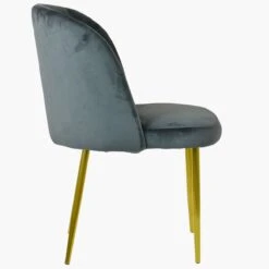 Montadale Dark Grey Velvet Dining Chair With Gold Legs -Furniture Specialty Store montdale dark grey velvet gold 3