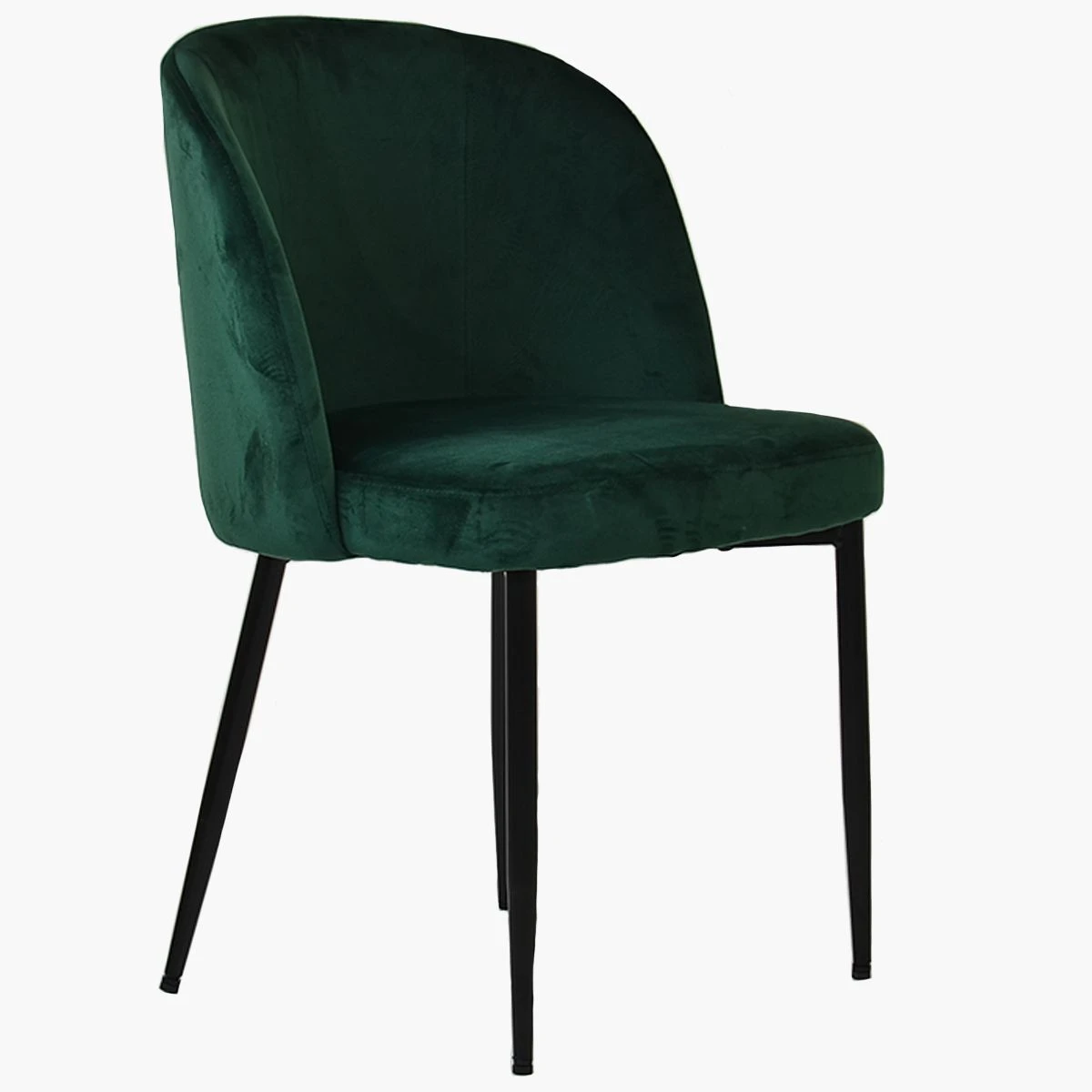 Montadale Green Velvet Dining Chair With Black Legs 5 Montadale Green Velvet Dining Chair With Black Legs - Image 3