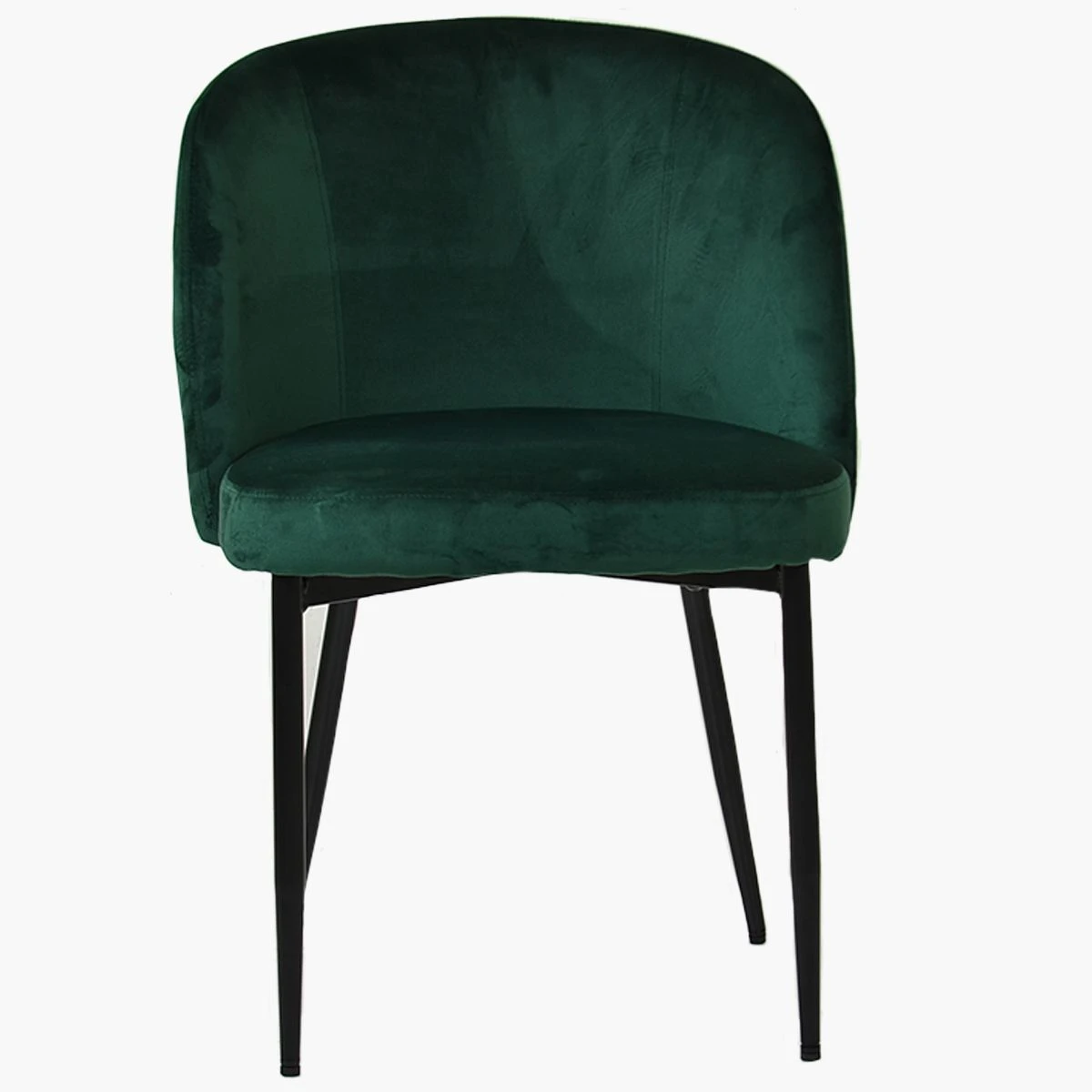Montadale Green Velvet Dining Chair With Black Legs 4 Montadale Green Velvet Dining Chair With Black Legs - Image 2