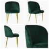 Montadale Green Velvet Dining Chair With Gold Legs 2 Montadale Green Velvet Dining Chair With Gold Legs -Furniture Specialty Store montdale green gold 4