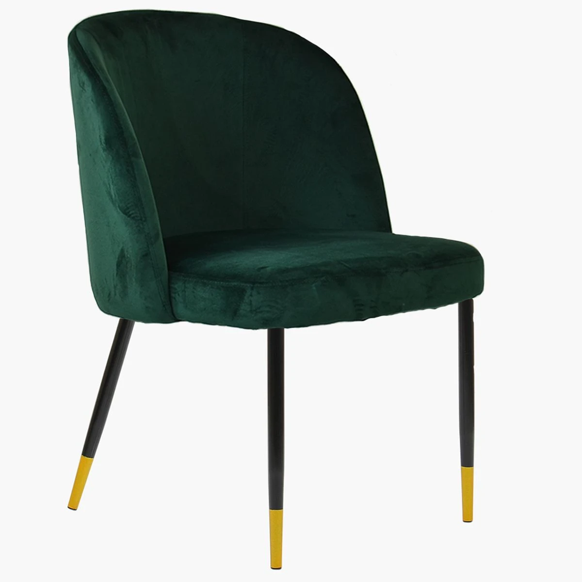 Montadale Green Velvet Dining Chair With Black / Gold Legs 5 Montadale Green Velvet Dining Chair With Black / Gold Legs - Image 3