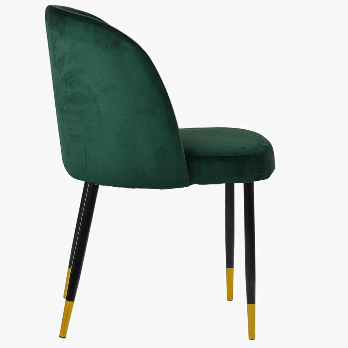 Montadale Green Velvet Dining Chair With Black / Gold Legs 6 Montadale Green Velvet Dining Chair With Black / Gold Legs - Image 4