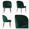 Montadale Green Velvet Dining Chair With Black / Gold Legs 2 Montadale Green Velvet Dining Chair With Black / Gold Legs -Furniture Specialty Store montdale green gold tip 4