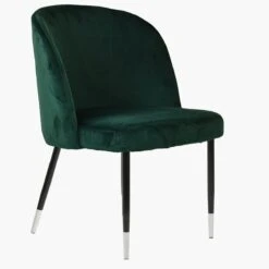Montadale Green Velvet Dining Chair With Black / Silver Legs -Furniture Specialty Store montdale green silver tip 2