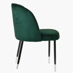Montadale Green Velvet Dining Chair With Black / Silver Legs -Furniture Specialty Store montdale green silver tip 3