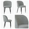Montadale Grey Boucle Modern Dining Chair Black Legs -Furniture Specialty Store montdale grey boucle black leg 5