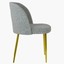 Montadale Grey Boucle Dining Chair With Gold Legs -Furniture Specialty Store montdale grey boucle gold 3
