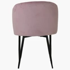 Montadale Pink Velvet Dining Chair With Black Legs -Furniture Specialty Store montdale pink 1