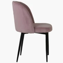 Montadale Pink Velvet Dining Chair With Black Legs -Furniture Specialty Store montdale pink 2