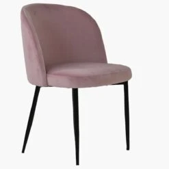 Montadale Pink Velvet Dining Chair With Black Legs -Furniture Specialty Store montdale pink 3