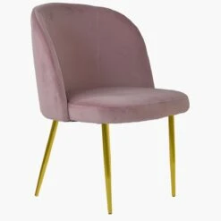 Montadale Pink Velvet Dining Chair With Gold Legs -Furniture Specialty Store montdale pink gold 2