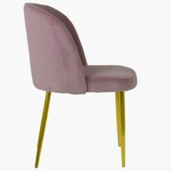 Montadale Pink Velvet Dining Chair With Gold Legs -Furniture Specialty Store montdale pink gold 3