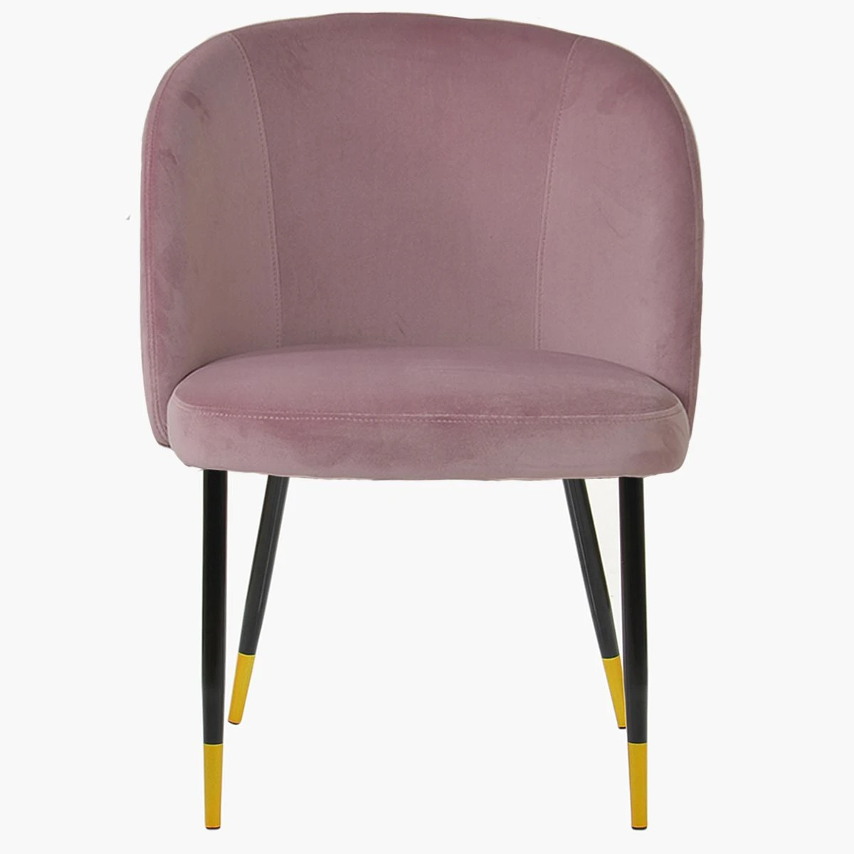 Montadale Pink Velvet Dining Chair With Black / Gold Legs 4 Montadale Pink Velvet Dining Chair With Black / Gold Legs - Image 2