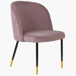 Montadale Pink Velvet Dining Chair With Black / Gold Legs 8 Montadale Pink Velvet Dining Chair With Black / Gold Legs -Furniture Specialty Store montdale pink gold tip 2 1