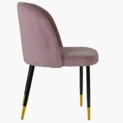 Montadale Pink Velvet Dining Chair With Black / Gold Legs 9 Montadale Pink Velvet Dining Chair With Black / Gold Legs -Furniture Specialty Store montdale pink gold tip 3 1