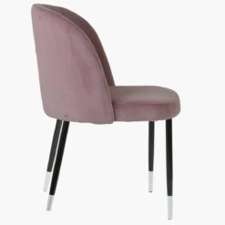 Montadale Pink Velvet Dining Chair With Black / Silver Legs 9 Montadale Pink Velvet Dining Chair With Black / Silver Legs -Furniture Specialty Store montdale pink silver tip 3