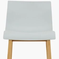Nord White Plastic Wood Leg Kitchen Stool -Furniture Specialty Store nord white 5