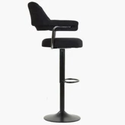 Nova Dark Grey Fabric Barstool Armrests -Furniture Specialty Store nova charcoal 2