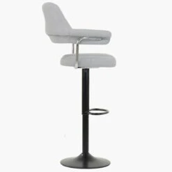 Nova Grey Fabric Barstool With Arms -Furniture Specialty Store nova light grey fabric 2