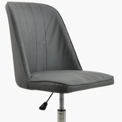 Oblek Dark Grey Leather Swivel Home Office Chair -Furniture Specialty Store oblek dark grey 4