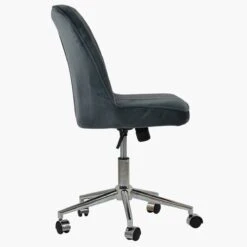 Oblek Dark Grey Velvet Swivel Home Office Chair -Furniture Specialty Store oblek dark grey velvet 3