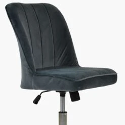 Oblek Dark Grey Velvet Swivel Home Office Chair -Furniture Specialty Store oblek dark grey velvet 4