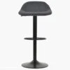 Ohio Grey Fabric Black Base Breakfast Stool -Furniture Specialty Store ohio charcoal 1 1