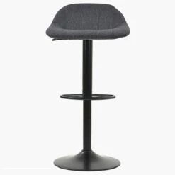 Furniture Specialty Store 11 Ohio Grey Fabric Black Base Breakfast Stool