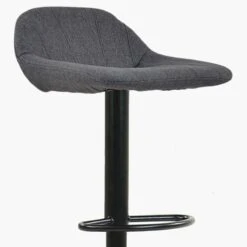 Ohio Grey Fabric Black Base Breakfast Stool -Furniture Specialty Store ohio charcoal 3 1