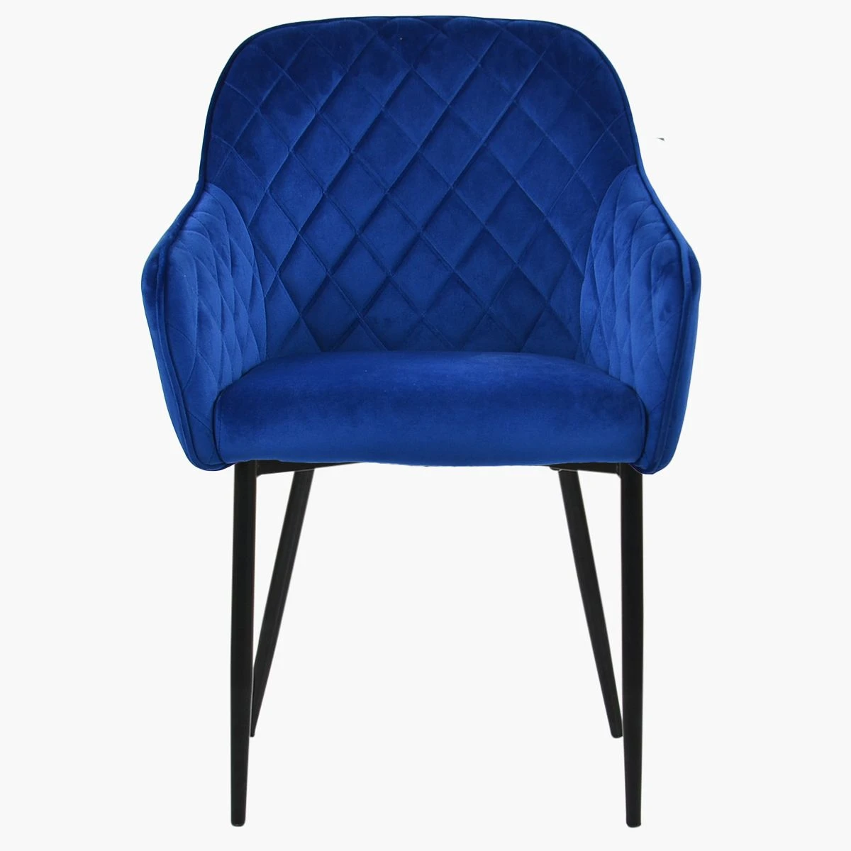 Opus Carver Blue Velvet Dining Chair With Black Leg 4 Opus Carver Blue Velvet Dining Chair With Black Leg - Image 2