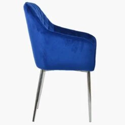Opus Carver Blue Velvet Dining Chair With Chrome Leg -Furniture Specialty Store opus blue chrome 3 copy