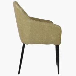 Opus Carver Cream Leather Dining Chair With Black Leg -Furniture Specialty Store opus carver antique cream black 3