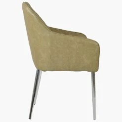 Opus Carver Cream Leather Dining Chair With Chrome Leg 9 Opus Carver Cream Leather Dining Chair With Chrome Leg -Furniture Specialty Store opus carver antique cream chrome 3