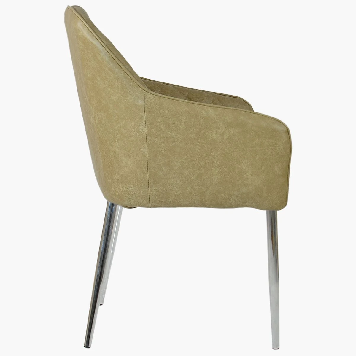 Opus Carver Cream Leather Dining Chair With Chrome Leg 6 Opus Carver Cream Leather Dining Chair With Chrome Leg - Image 4