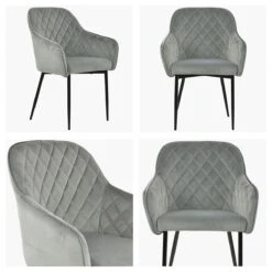 Opus Carver Grey Velvet Dining Chair With Black Legs And Armrests 11 Opus Carver Grey Velvet Dining Chair With Black Legs And Armrests -Furniture Specialty Store opus carver taupe black leg white 1