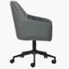 Opus Dark Grey Leather Swivel Office Chair Black Base -Furniture Specialty Store opus dark grey pu black base 1