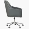 Opus Dark Grey Leather Swivel Office Chair Chrome Base -Furniture Specialty Store opus dark grey pu chrome base office 2