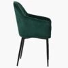 Opus Carver Green Velvet Dining Chair With Black Legs And Armrests -Furniture Specialty Store opus green black leg 2
