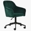 Opus Green Velvet Swivel Home Office Chair Black Base 2 Opus Green Velvet Swivel Home Office Chair Black Base -Furniture Specialty Store opus green black leg office 1